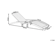 Sun Lounger TANARO Larch Wood Brown_964921
