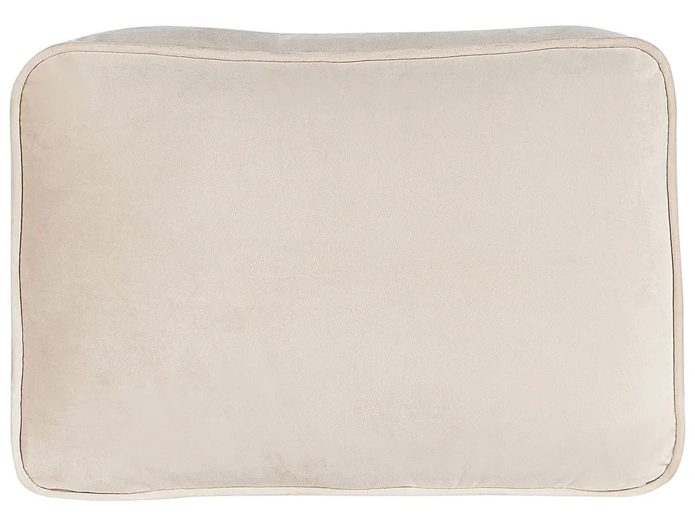 Right-Hand Chaise Longue MIRAMAS Velvet Beige_848698