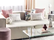 Set of 2 Decorative Cushions MILLET 30 x 50 cm Corduroy Off-White Geometric Pattern_854711
