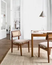 Set of 2 Dining Chairs RUBONIA Wood Dark Brown_1010593
