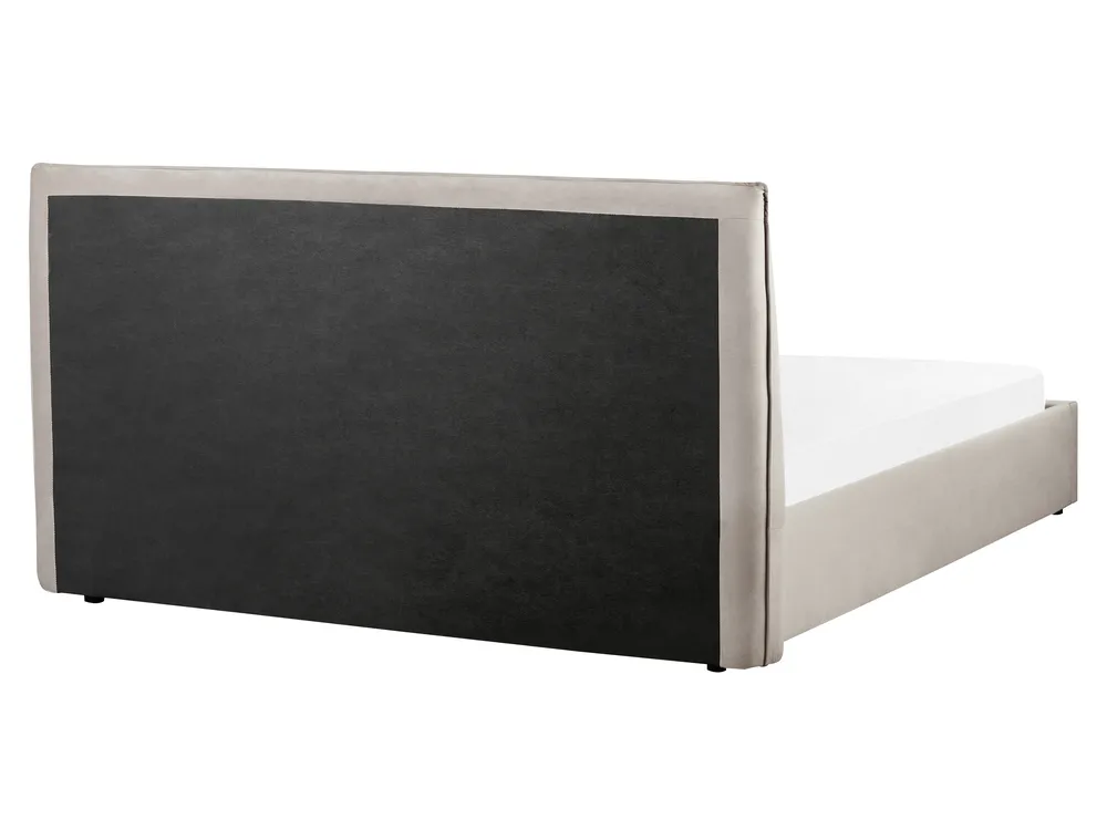 Säng med förvaring LAVAUR Sammet Taupe 160 x 200 cm_985968
