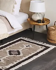 Rug GEYVE Beige 80 x 150 cm Cotton_1179796