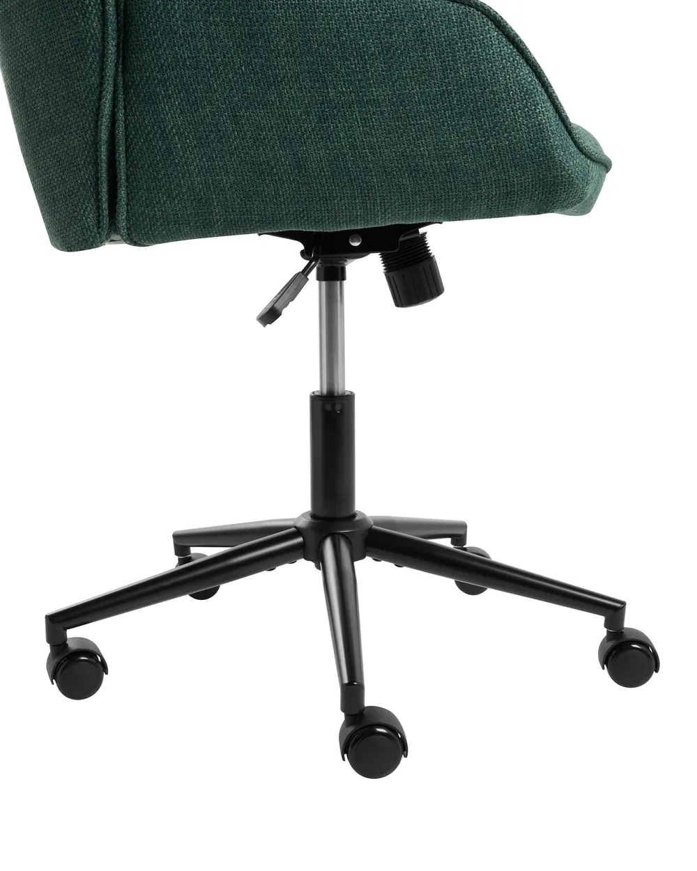 Office Chair CASTILE Faux Linen Dark Green_1072522