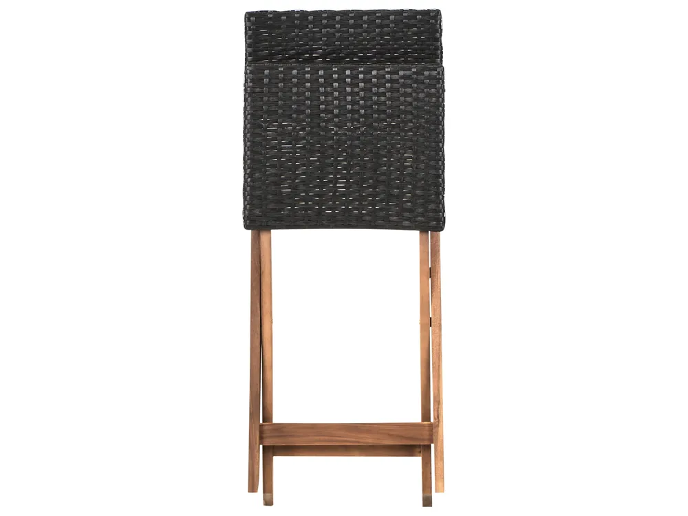 Bistro Set RIVAROTTA Acacia Wood Brown/ Black_987034