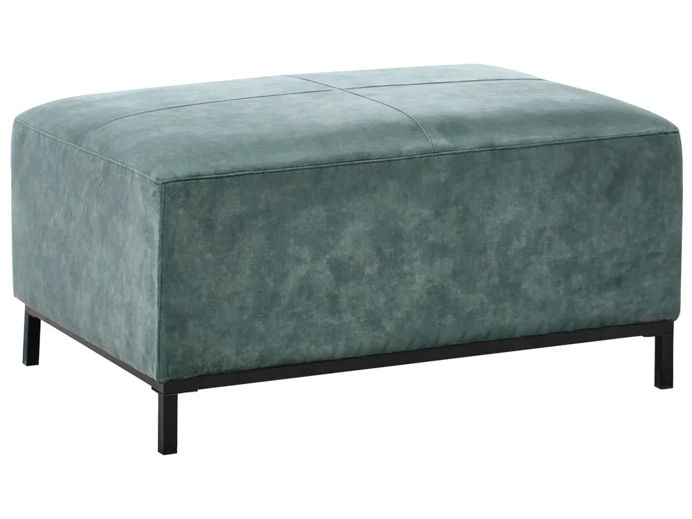 Corner Sofa 5 Seater OSLO with Ottoman Velvet Teal Right Hand_964635