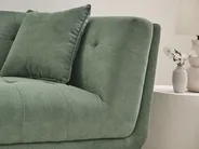 Sofa 2 Seater HABO with Ottoman Fabric Green_1076888