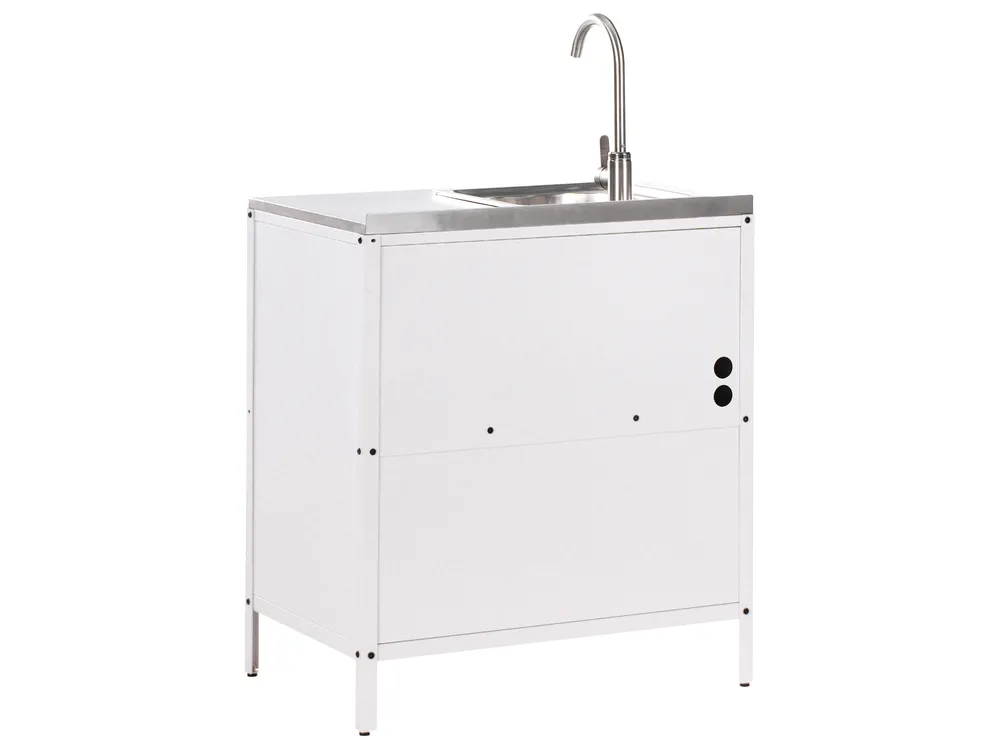 Outdoor Kitchen Cabinet with Sink VILAMA White_973955