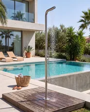 Freestanding Outdoor Shower SORAPATA Silver_1078885