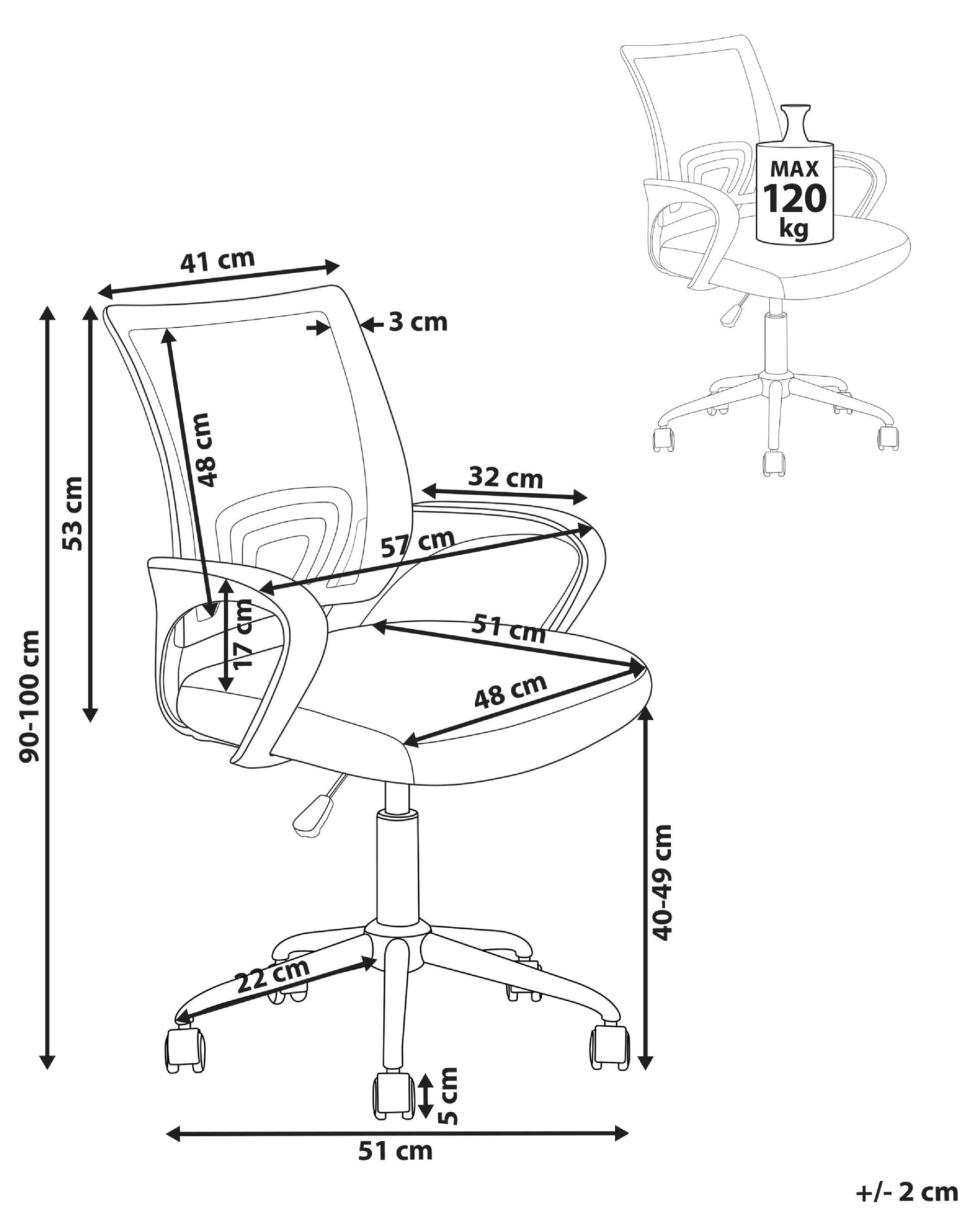 Office Chair SOLID Black/ White_966849