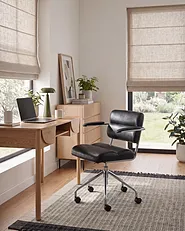 Desk Chair CANDOR Faux Leather Black_1136698