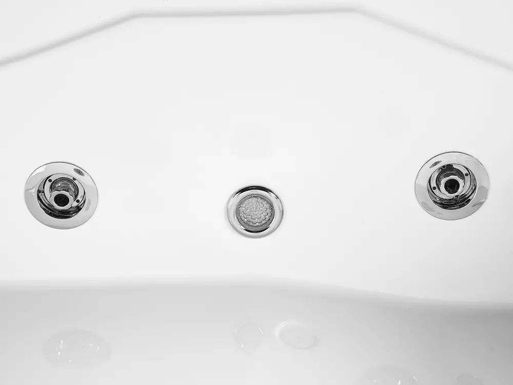 Corner Hot Tub with LED CALAMA 1800 x 1200 mm White Left Hand_780995