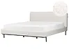 Säng med lamellram Bouclé CORIO 180 x 200 cm Off-White