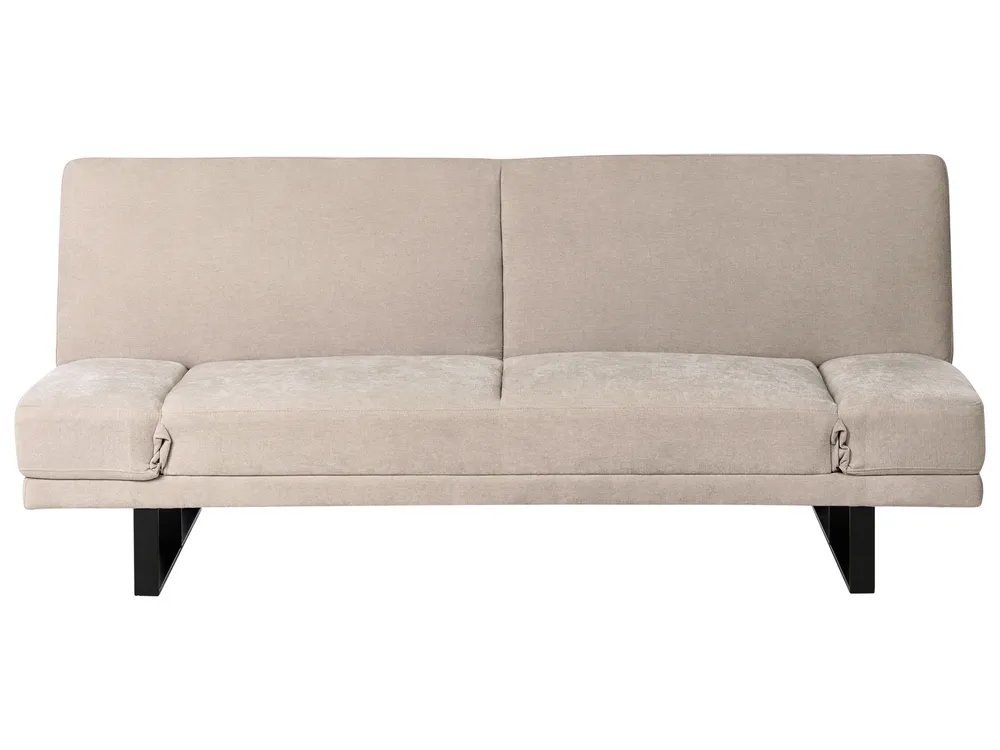 Sofa Bed 2 Seater YORK Chenille Light Beige