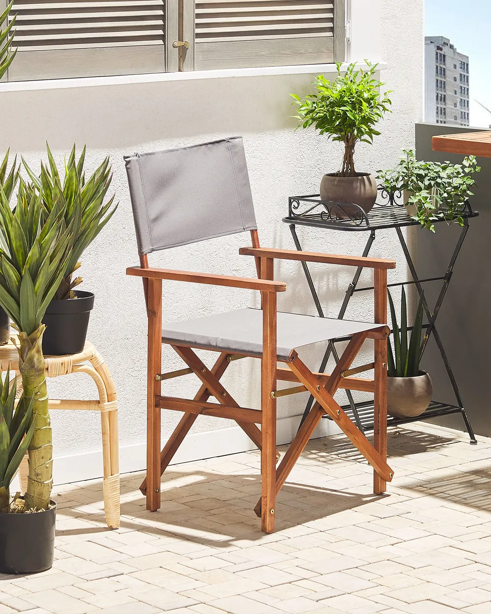 Set of 2 Garden Chairs CINE Acacia Wood Dark Brown_819364