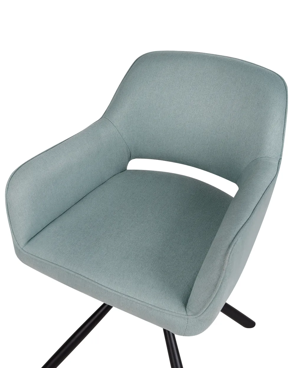 Set of 2 Dining Chairs Swivel LOURES Fabric Light Blue_945180