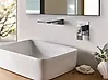 Wall Mounted Basin Mixer Tap KARUAY Brass Silver