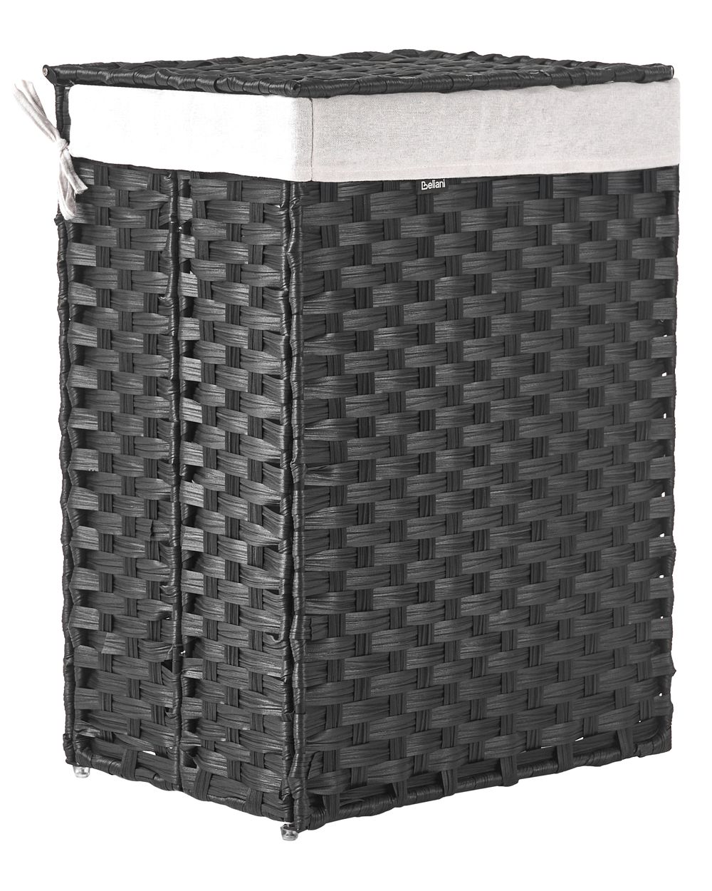 Laundry Basket with Lid MUCUBAJI Fabric Black 83 L