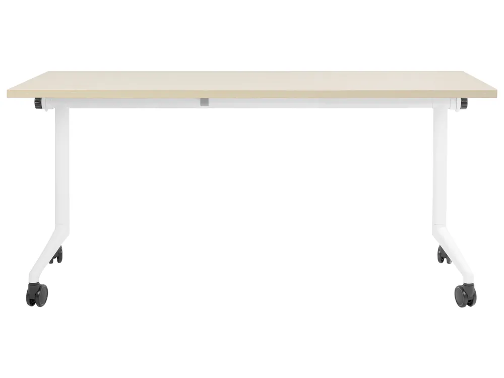 Työpöytä taitettava CAVI 160 cm 60 cm pyörillä Vaaleanruskea_922281