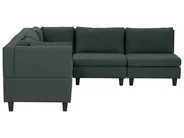 Modular Corner Sofa 5 Seater UNSTAD Fabric Dark Green Right Hand_925490