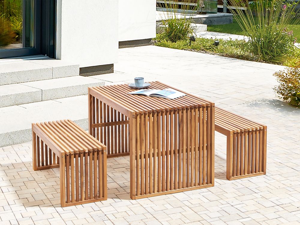Garden Bench BELLANO 105 cm Acacia Wood Brown
