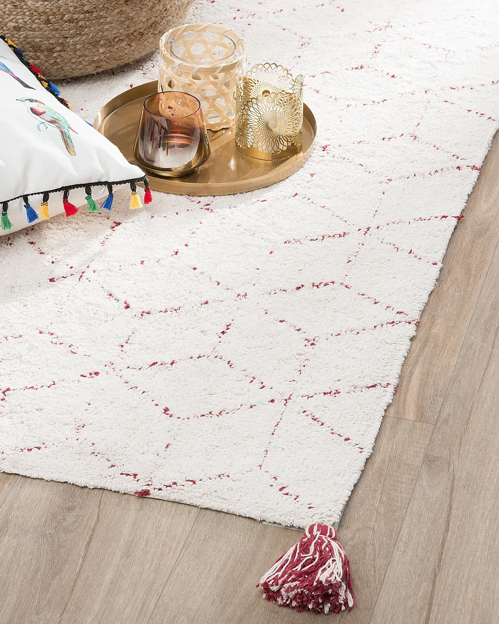 Rug SAKARYA White 80 x 150 cm Cotton
