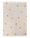 Kids Rug DARDERE Yellow 140 x 200 cm Cotton