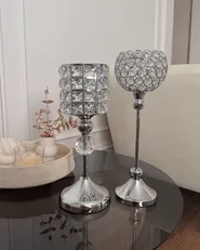 Candle Holder ESTERNAY 27 cm Metal Silver_979641