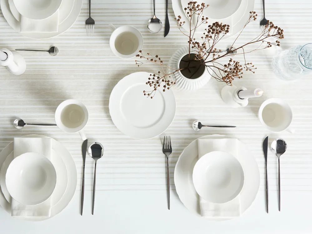 Set med 16 matserviser ELDERBERRY Porslin Vit_957216