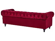 Sofa 3 Seater CHESTERFIELD Velvet Dark Red_1149589