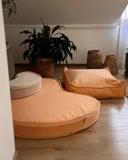Puff ALLOZAI Fløyel Ferskenrosa_981694