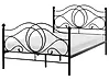 Bed Metal LYRA 120 x 200 cm (EU Small Double) Black