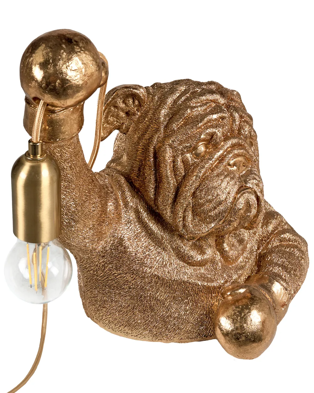 Bordslampa Hund MIKE Guld_1003938
