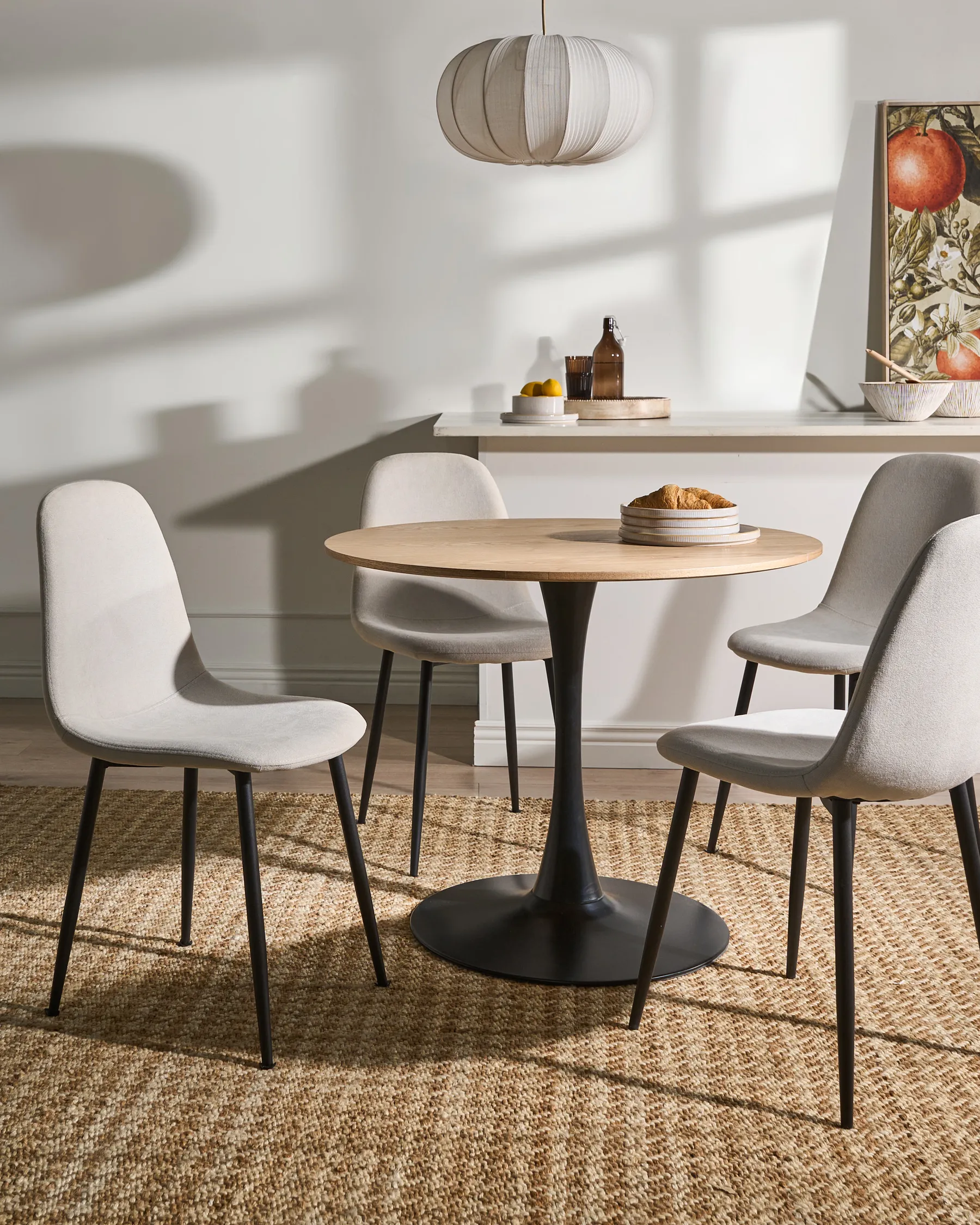 Set med 4 matstolar CRANDALL Ljusbeige_1024418