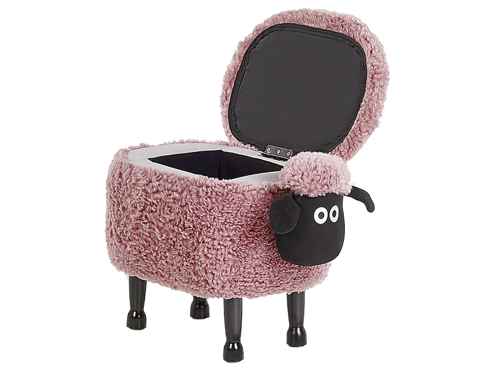 Djurpuff med förvaring SHEEP Får Rosa_783635