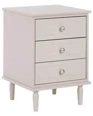 Sängbord med 3 lådor OBERON Beige_1135055