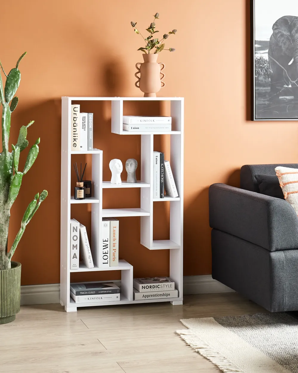 Shelving Unit ALMA 122 cm White