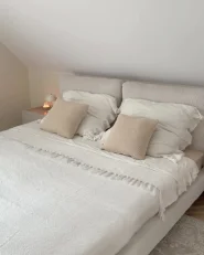 Bed Corduroy MELLE 180 x 200 cm (EU Super King) Light Beige_997162