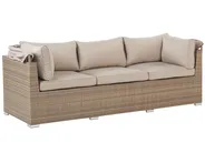 Garden Lounge Set with Table 5 Seater COCCOLIA Modular PE Rattan Beige_810059