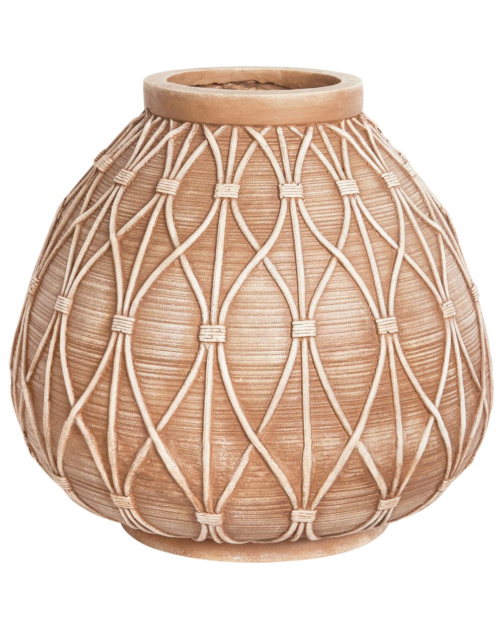 Blomstervase DOMOKOS 38 cm Keramikk Lysebrun