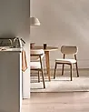Ruokatuolisetti 2 kpl MILLS Buklee Ruskea/vaaleanbeige