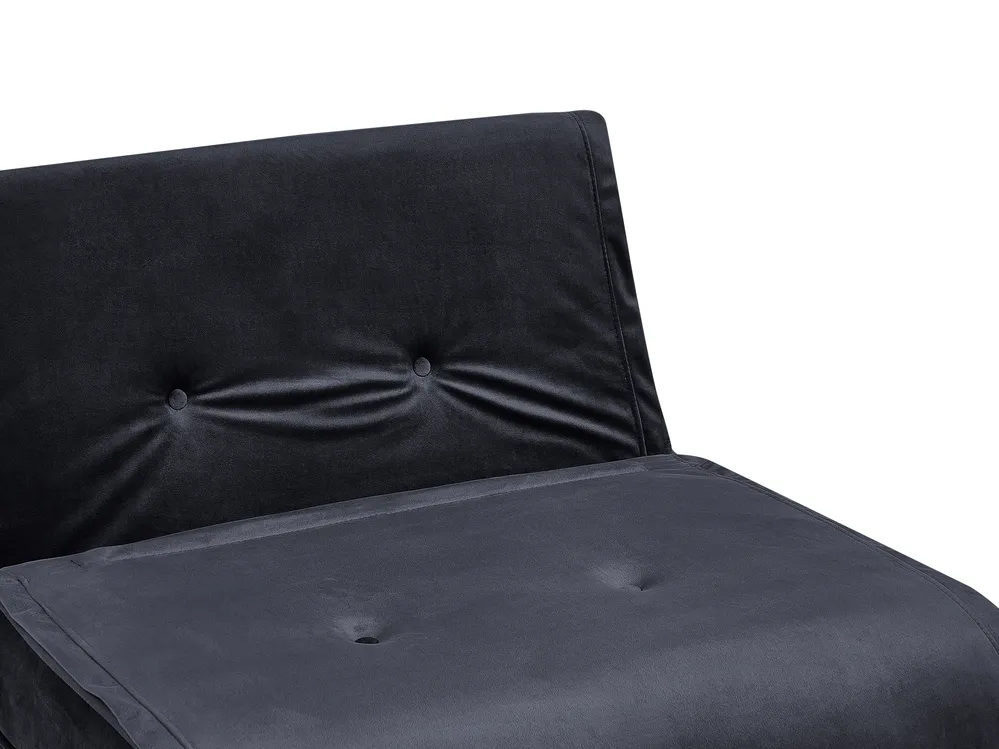 Single Sofa Bed VESTFOLD Velvet Black_851063