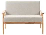 Sofa 2 Seater ESRUM Fabric Light Brown/ Grey_1015794