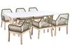 Garden Dining Set 6 Seater OLBIA Olive Green