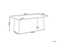 Garden Dining Table TOLENTINO 180 cm 90 cm Stone Effect Light Grey_1029932
