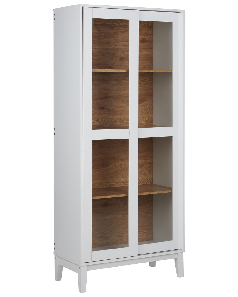 Skap med glassdører RUMSON 80 cm Hvit
