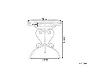 Bistro Table ALBINIA 70 cm 70 cm Metal Burgundy_1016228