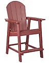 Ulkobaarituoli ADIRONDACK Synteettinen materiaali Punainen