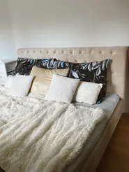 Sänky sametti AVALLON 180 x 200 cm Beige_811742