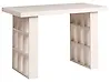 Skrivbord ELURA 120 cm x 60 cm med hyllor Ljusbeige