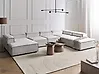 Modular Corner Sofa 5 Seater ARDAL Corduroy Off-White Left Hand
